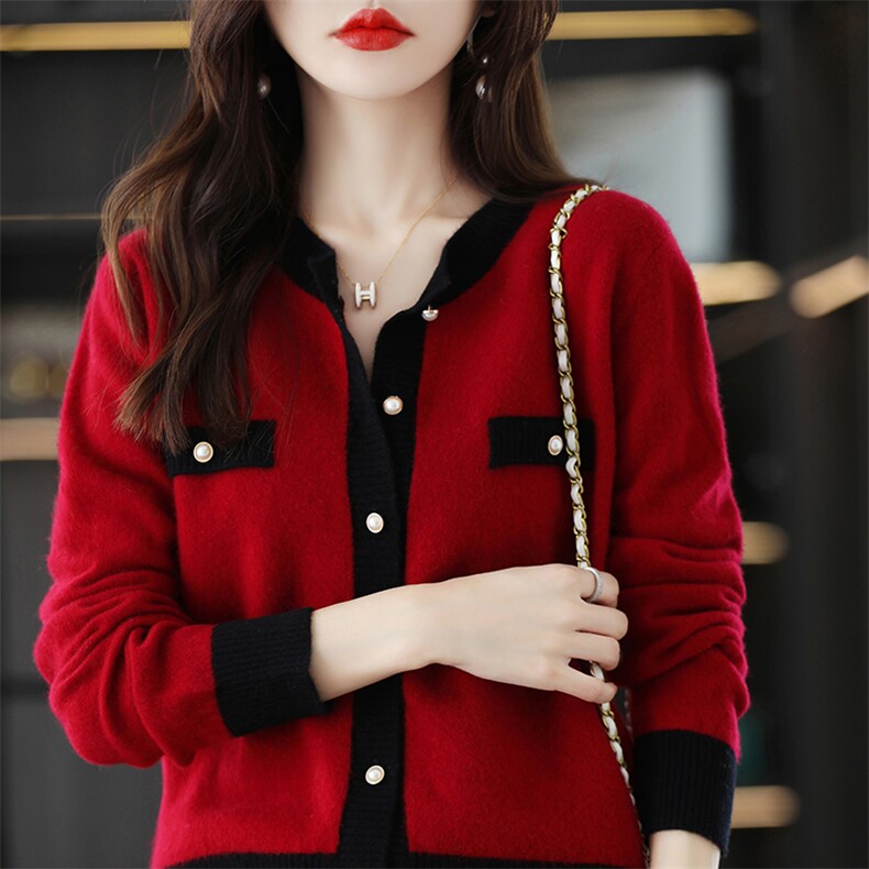 2025年秋季时尚百搭通勤就可以休闲开衫，女装羊毛衫，哲奥羊绒