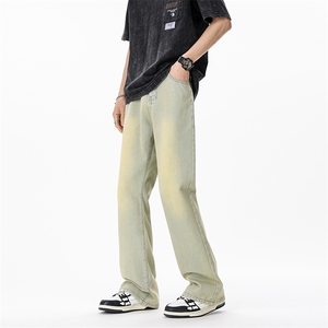 美式复古男女微喇牛仔裤日系百搭弯刀裤xz405-k2003-P5078图片