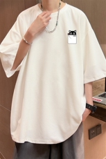 华夫格t恤男短袖男大码五分袖大皂风HT73397-P22，男装T恤，电商A040