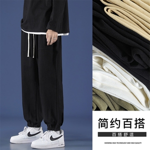 简约百搭2023秋冬上新舒适百搭休闲风九分运动裤 K629特批35图片