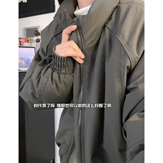 现货美式高街休闲棉衣夹克三防立领纯色户外工装加厚棉服外套，男装夹克，电商A486