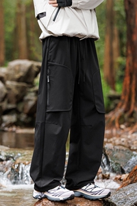 GENIOLAMODE防水户外运动长裤休闲裤子男士秋季青少年宽松直筒裤图片