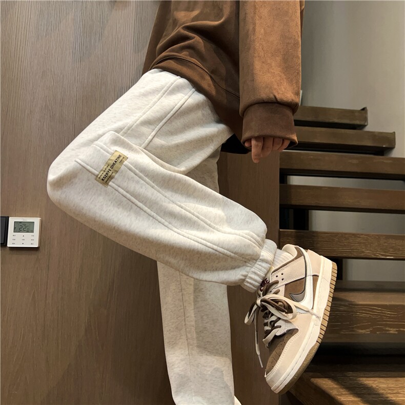 抖音得物品质百搭休闲卫裤212-2-DY150-特P40加绒特P45,男装休闲裤,星座808A-1