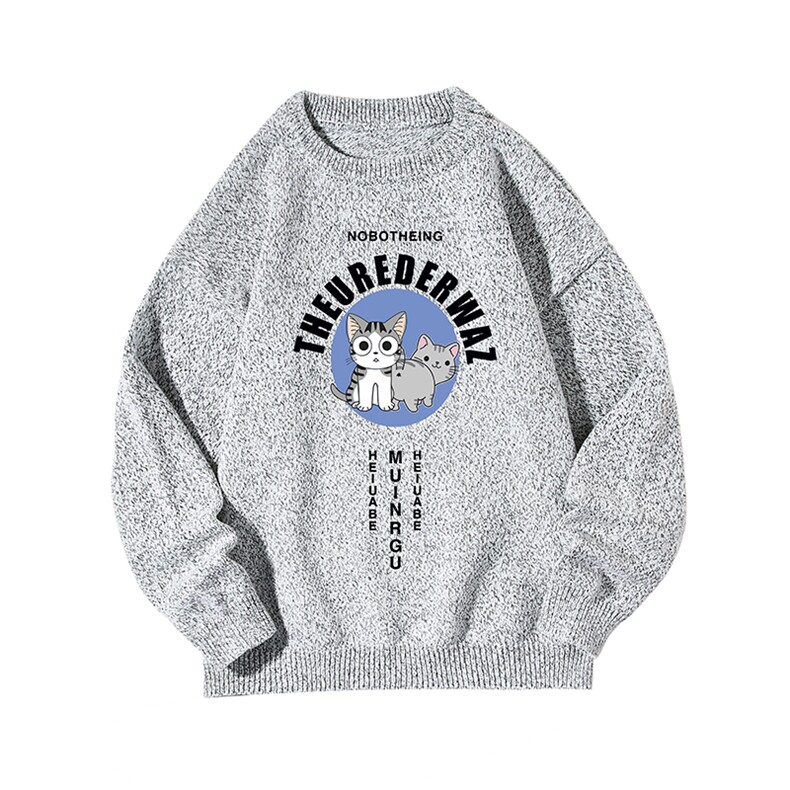 加厚加绒毛衣男大码毛线衣男针织衫M19160-P45加绒款-P65白底,男装针织衫/毛衣,电商A040A