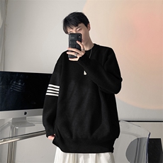 秋季新款港风潮牌宽松套头圆领毛衣针织衫男XZ608-M413-P65控88，男装针织衫/毛衣，星座608(原A046)