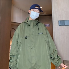 新款外套男春秋痞帅高街美式工装冲锋衣夹克男潮牌百搭情侣款外套，男装夹克，星座716-3