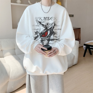 已注册/华棉内景春秋重磅休闲宽松圆领卫衣男WY00674/P35加绒P45图片