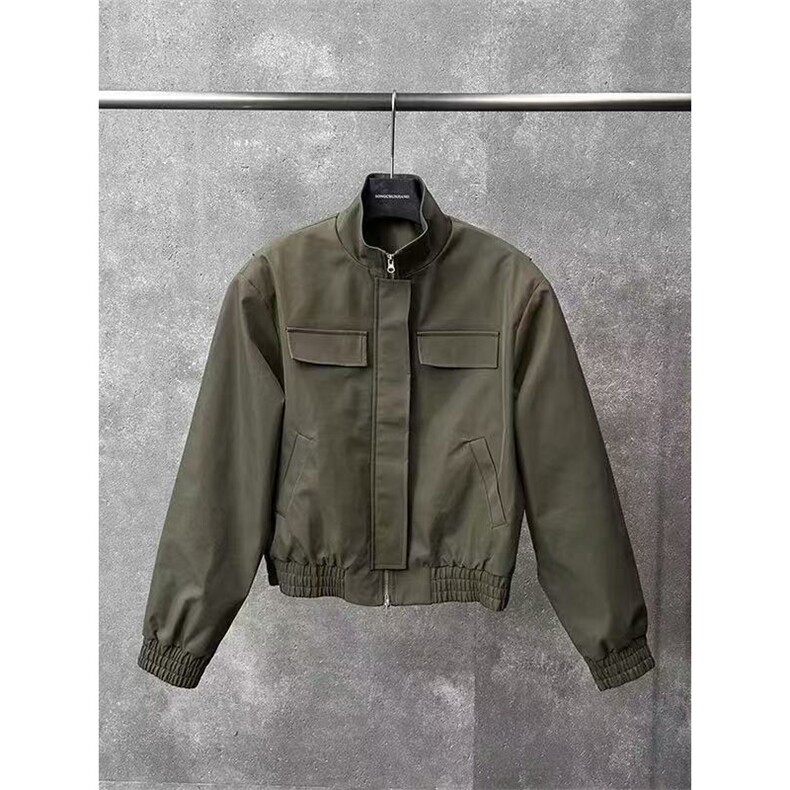 网图美式立领防水骑兵服短款硬汉百搭外套JK0211/P70,女装短外套,星座205-3