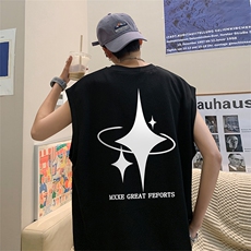 量大优供视频得物直播品质220克夏季纯棉背心无袖T恤WB127，男装T恤，电商A486