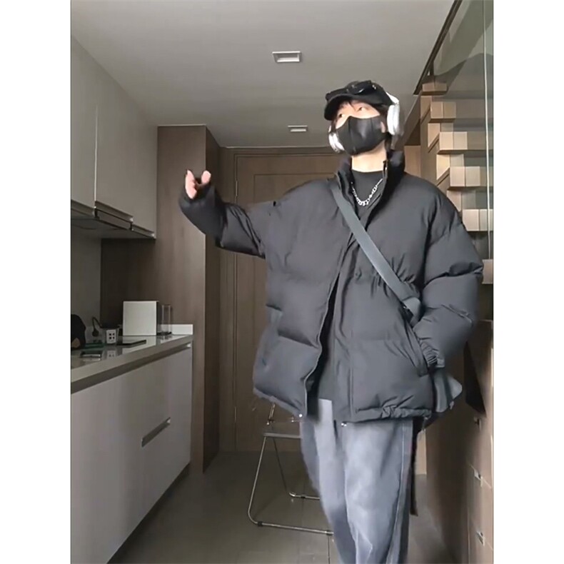 现货高品质美式高街冬季重磅三防加厚羽绒棉衣厚外套面包棉服,男装棉衣,电商A486-1
