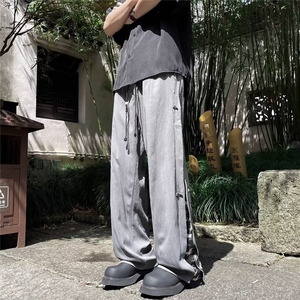 休闲裤男士韩版潮流痞子帅气拼色2024夏季新款ins长裤K5334-P43图片