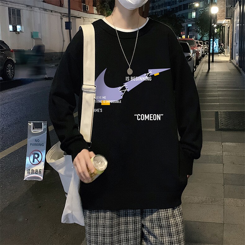 圆领毛衣男大码针织衫男毛线衣线衫M67259-P45加绒款-P65,男装针织衫/毛衣,电商A040