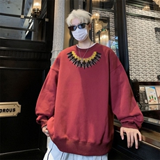 ！圆领卫衣男装港风长袖t恤男外套男WY546-特P23，男装T恤，电商B371