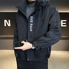 9817-P238-M-3XL标50绒店主风冬季户外冲锋衣休闲字母羽绒服男，男装夹克，电商B255