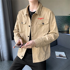 翻领外套男士秋季薄款2023新款潮流春秋款青年男装时尚夹克男，男装夹克，电商B212（原钱塘6029）