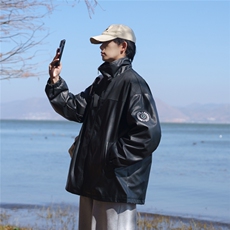 23/秋季高品质拼接PU夹克外套PJK01-P90控128，男装夹克，电商B370
