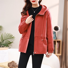 2023春装新款韩版宽松连帽气质休闲简约上衣，女装短外套，丽影随形