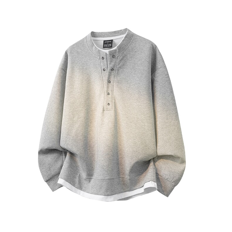 2025新款设计圆领假两件T恤衫长袖情侣装XZ212-QWT096-P48，男装T恤，星座212