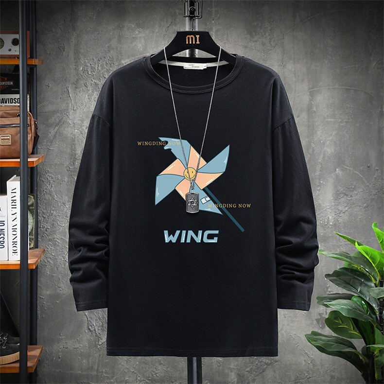 TX3112-P25 纯长袖t恤男大码圆领打底衫体恤 展架图片