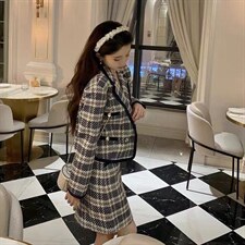 秋季新品小香风格子套装，女装职业装，素凡 SU·FAN
