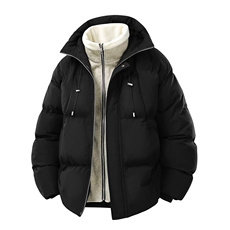 美式复古假两件设计短款棉服RDL23106G-P175，男装棉衣，星座310A-4