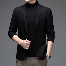 B-X21092男式2023秋冬新款西装男无痕压胶西服外套商务休闲P235，男装西服，电商B360