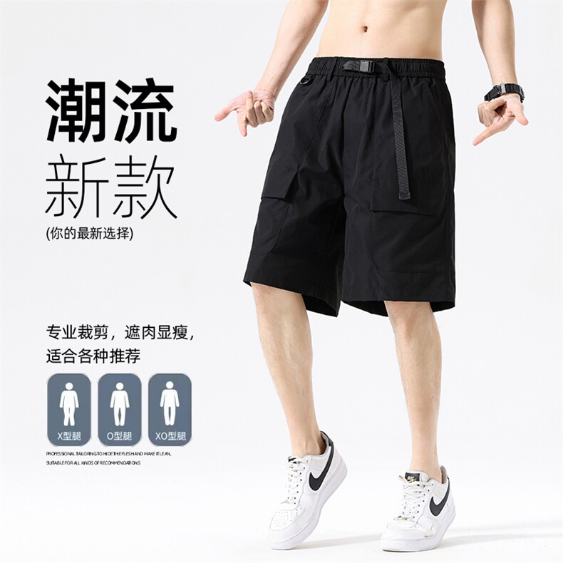 新款工装短裤男潮牌ins休闲裤宽松大码中裤五分裤D0617-P40图片
