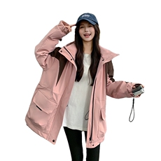 现货主推款派克服拼色冲锋衣羽绒服女2C233-8868-P275-K389，女装羽绒服，2C233
