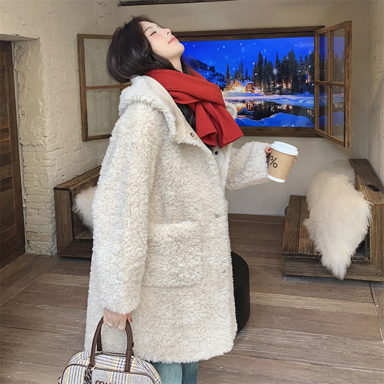 冬装新品连帽羊羔毛外套浙宝208-8058-P185K278,女装羊羔毛/颗粒绒,浙宝208