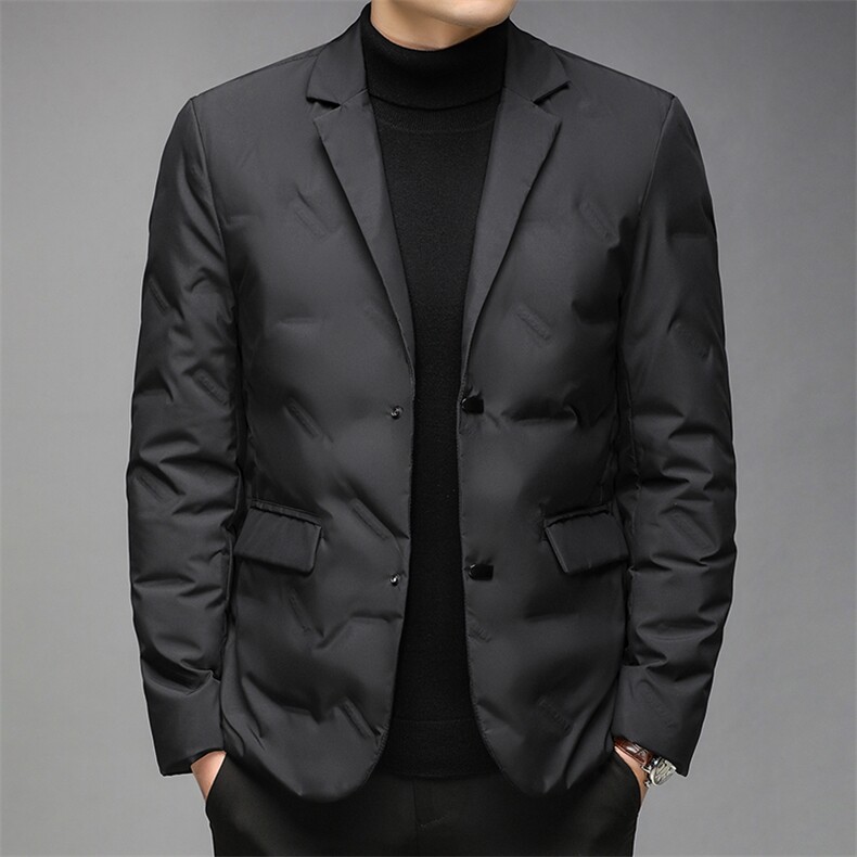 羽绒服西服商务便西上衣2023新款中年休闲西装外套HPN688063-P250,男装西服,电商B212（原钱塘6029）
