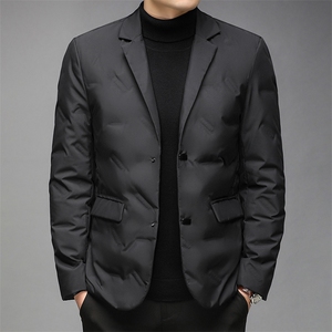 羽绒服西服商务便西上衣2023新款中年休闲西装外套HPN688063-P250图片