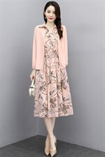 连衣裙通勤中腰套头淑女A型2021年春季时尚两件套，女装连衣裙，香水丽阁