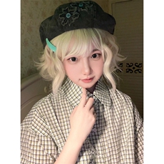 有货绿色格子衬衫短袖男女夏季vintage美式复古衬衣C120WW-特P45，男装衬衫，星座1007（原301D）