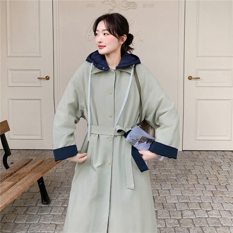 现货买家秀已更长款派克服连帽拼色90羽绒服2C282-991P305K438,女装羽绒服,2C282