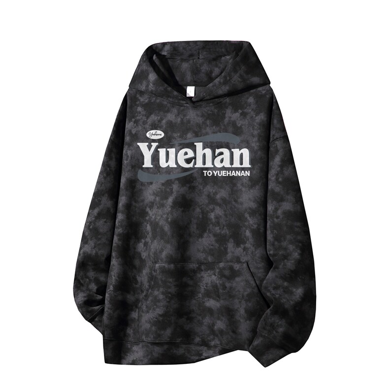 得物供货、重磅420克现货麂皮绒扎染卫衣HD019-1-WL25331ZR-P45,男装卫衣,电商019-1