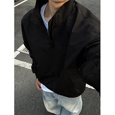 26春装新款美拉德立领飞行夹克boxy廓形休闲百搭外套上衣JK6500，男装夹克，电商A486-1
