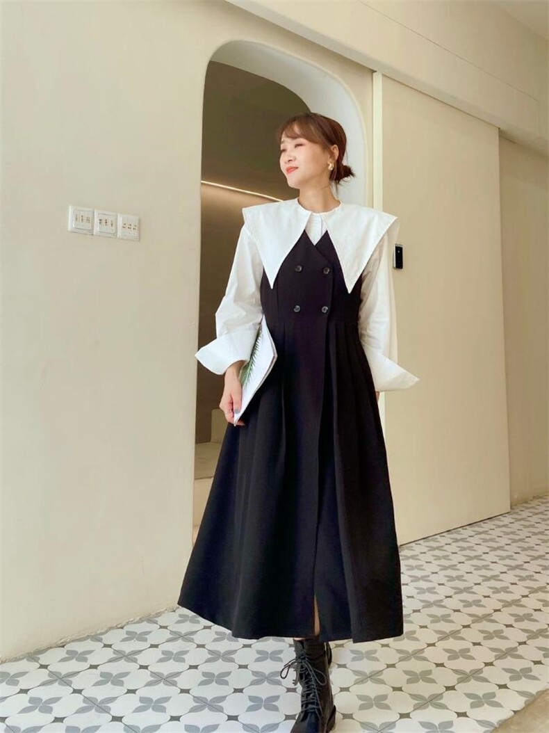 大翻领背心裙两件套，女装背心吊带，Balance Studio