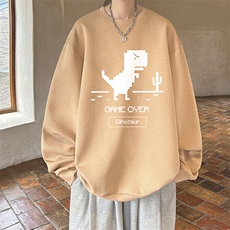 控38简约帅气百搭长袖t恤男大码卫衣T4315-P25加绒款-P35，男装卫衣，电商A040