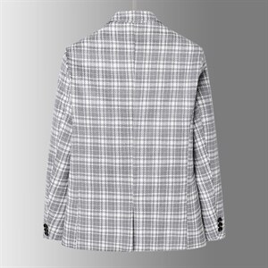 春秋薄款时尚西装韩版格子便服单西男装外套潮电商A056-9980P95图片