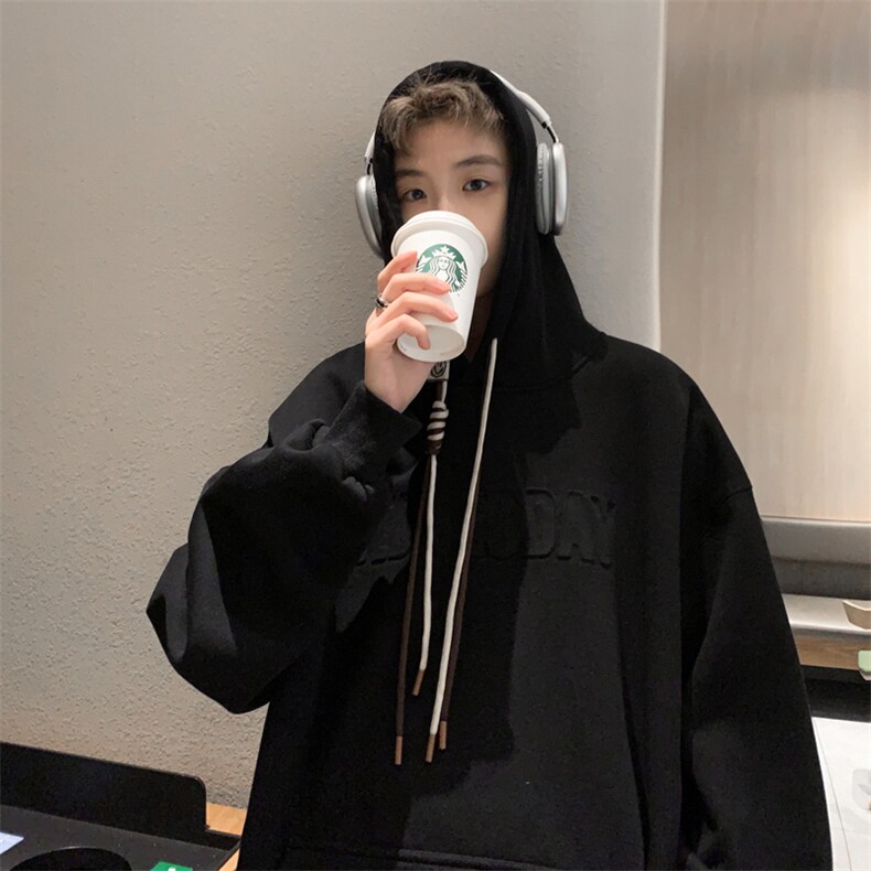 抖音品质加绒潮流立体钢印字母卫衣LMWY03JR-P60 LMWY03-P55图片