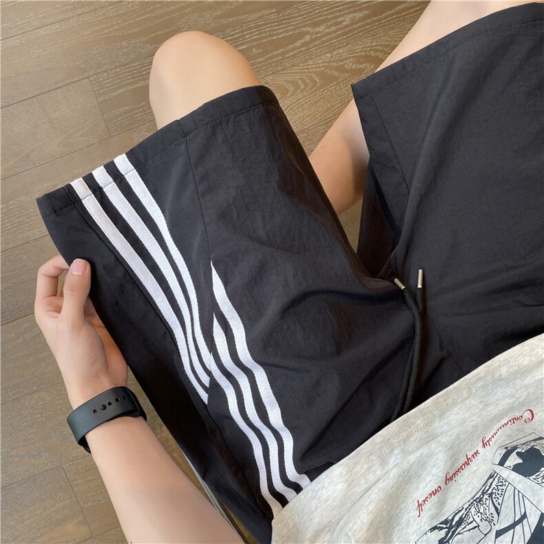 抖音品质潮流美式条纹设计感休闲冰丝短裤B315-K25552-特p25控48,男装牛仔裤,电商B315