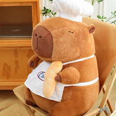 佳佳毛绒玩具 厨师水豚