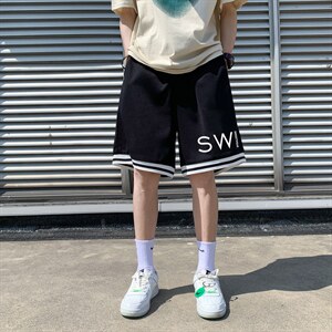 ！2023夏季新款字母印花简约男士短裤冰丝运动五分裤DK507P25，男装休闲裤，电商B220