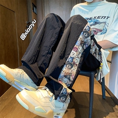 XZ616早秋季新款风小熊拼接刺绣休闲裤TY893M-5XL特P25控48，男装休闲裤，星座512A（原616）