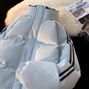 ! 加厚棉服冬季拼色条纹情侣立领棉衣 815A-CM99062-P82特图片