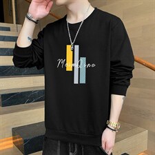 2026秋季新款潮流男士字母印花卫衣大码圆领套头1210-2-F061-P15，男装卫衣，星座1816-2（原1210–2）