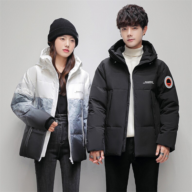 外贸团服班服秋冬迷彩短款连帽羽绒服男潮牌青少年保暖外套，男装羽绒服，星座1602B（原101B-1）