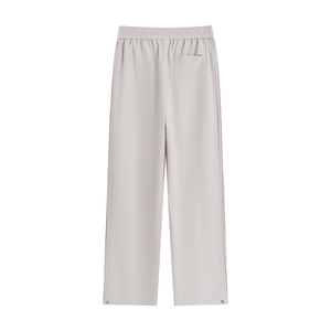 侧边褶皱纯色基础款休闲裤K108平铺92%聚酯纤维8%氨纶(S-2XL)TP25图片