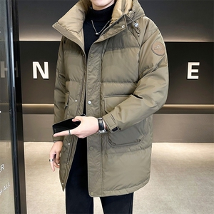 中长款羽绒服男冬季连帽加厚外套劵后338元A313-6317-P245,杨澜儿子穿搭高级图片