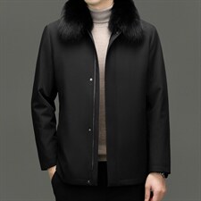 XL-PK0023秋冬男士新款夹克可脱卸兔毛内胆大衣保暖派克服，男装夹克，电商B360